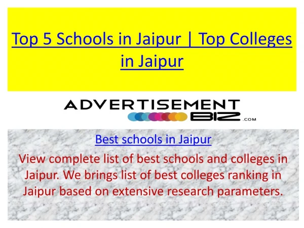 best schools in jaipur