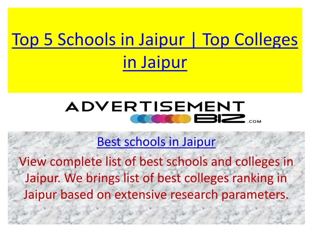 top 5 schools in j aipur top colleges in j aipur