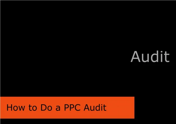 How to Do a PPC audit