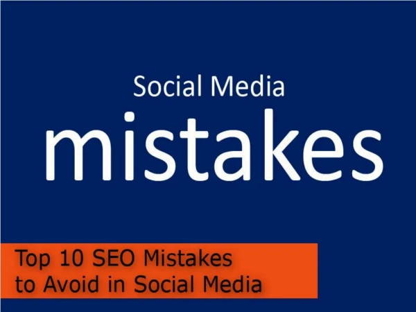 Top 10 SEO Mistakes to Advoid in Social Media