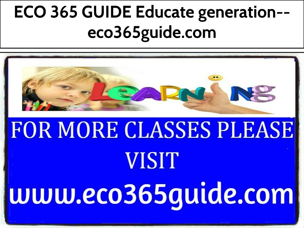 eco 365 guide educate generation eco365guide com