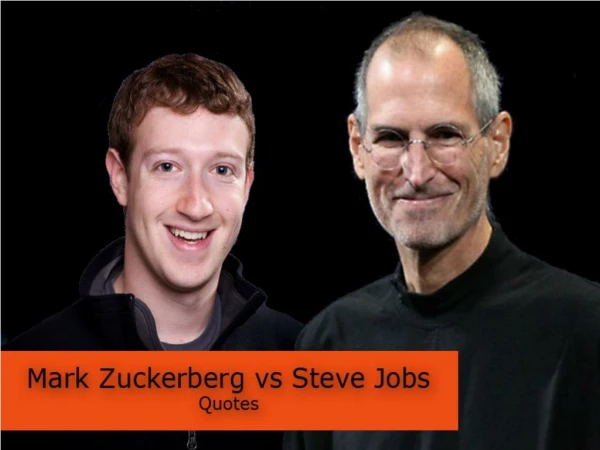 Steve jobs vs mark zucherberg