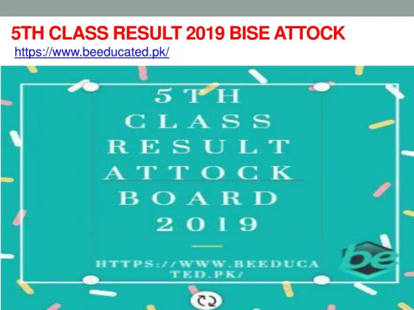 5th Class Result 2019 Bise Attock