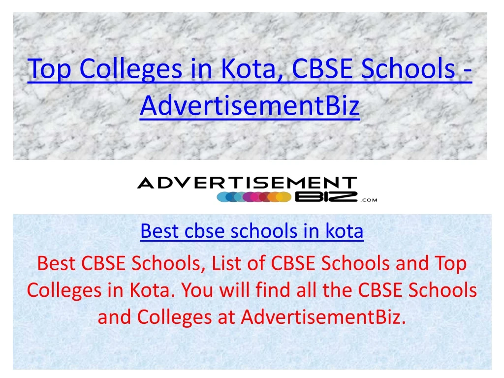 top colleges in kota cbse schools advertisementbiz