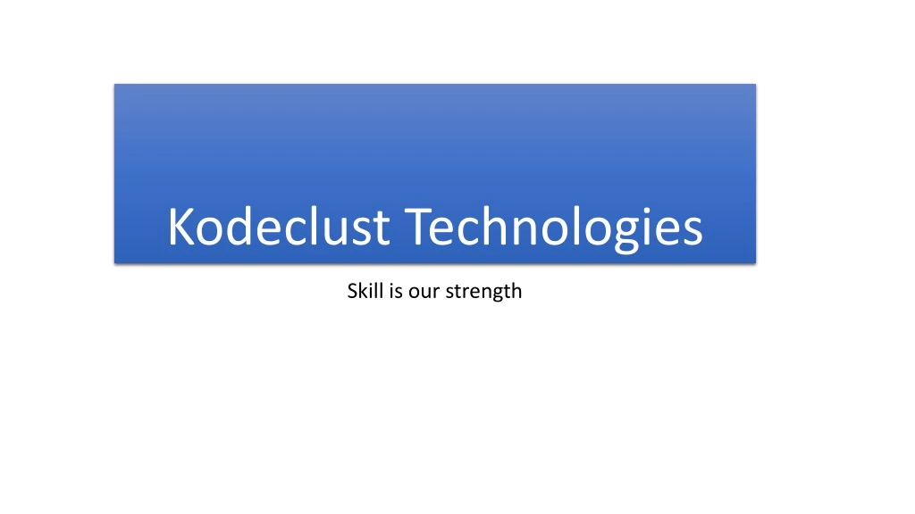 kodeclust technologies