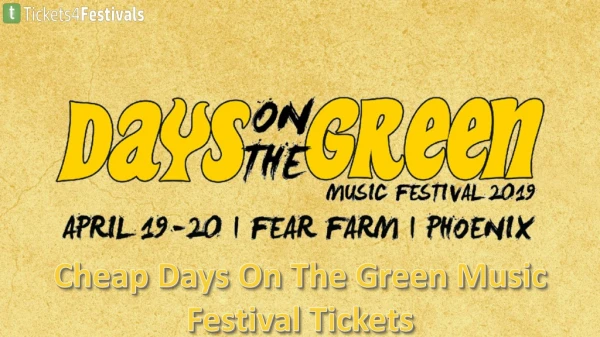 Days On The Green Music Festival Tickets 2019