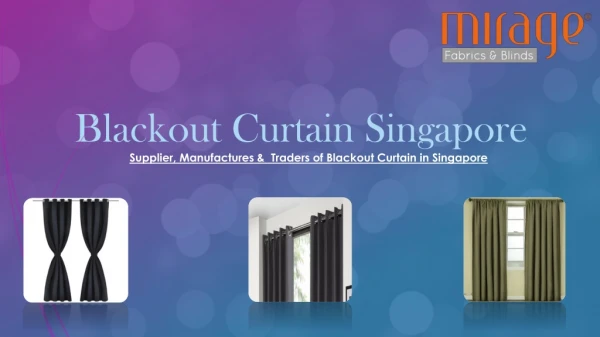 Blackout Curtain Singapore