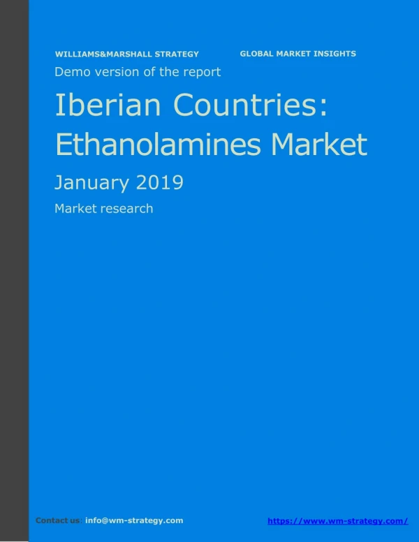 WMStrategy Demo Iberian Countries Ethanolamines Market January 2019