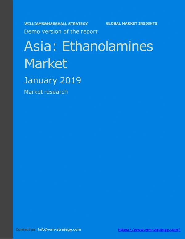 WMStrategy Demo Asia Ethanolamines Market January 2019