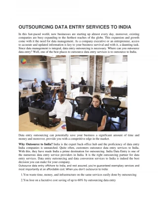 Outsourcing Data Entry Services to India - IndiaDataEntry.com - slide 1