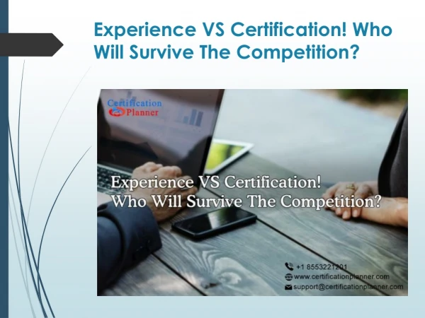 Experience VS Certification! Who Will Survive The Competition?