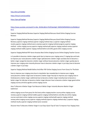 Superior Singing Method Reviews-Superior Singing Method Bonuses-Good Online Singing Courses Reviews - slide 1
