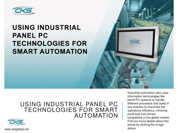 Using Industrial Panel PC Technologies for Smart Automation