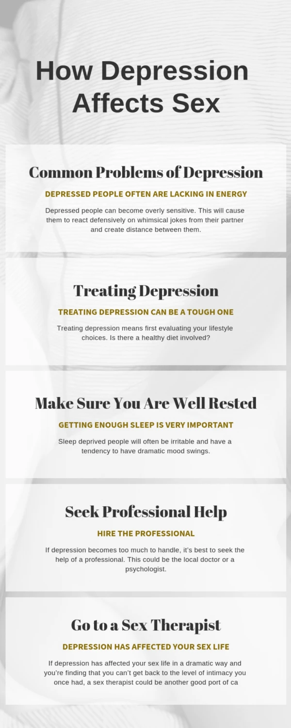 How Depression Affects Sex