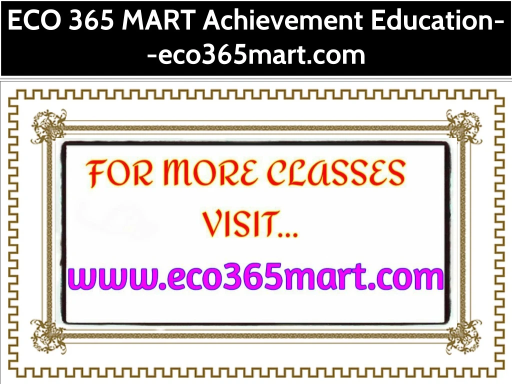 eco 365 mart achievement education eco365mart com
