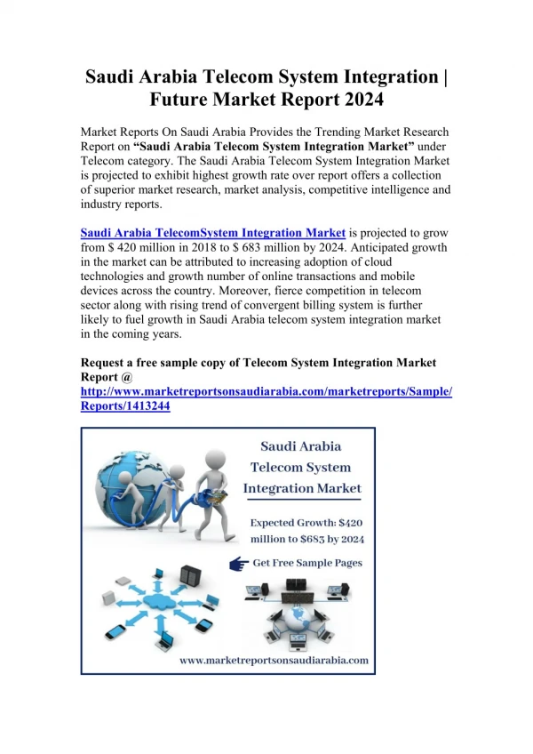 Telecom System Integration Market Size Analysis And Forecasts to 2024: Saudi Arabia