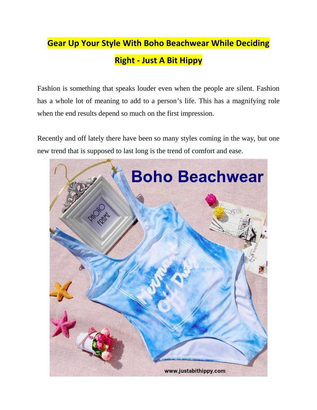 gear up your style with boho beachwear while