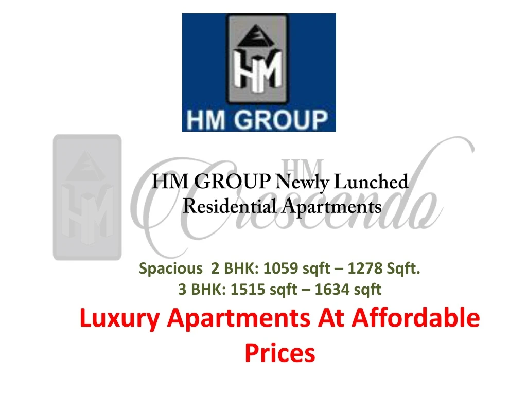 hm group newly lunched residential apartments