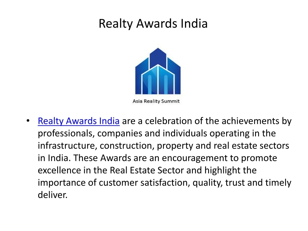 realty awards india