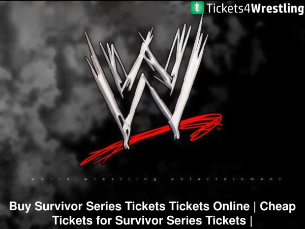 Discount WWE Survivor Series Tickets