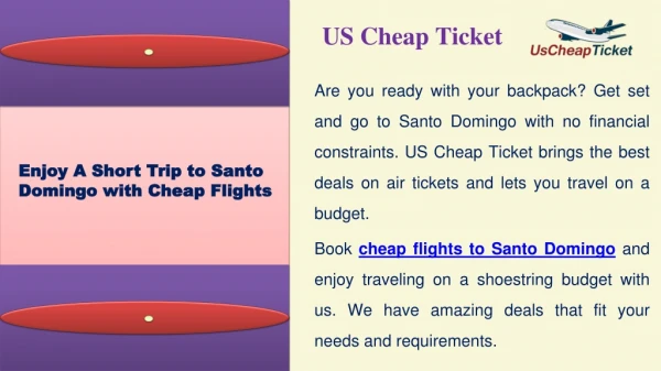 Enjoy A Short Trip to Santo Domingo with Cheap Flights