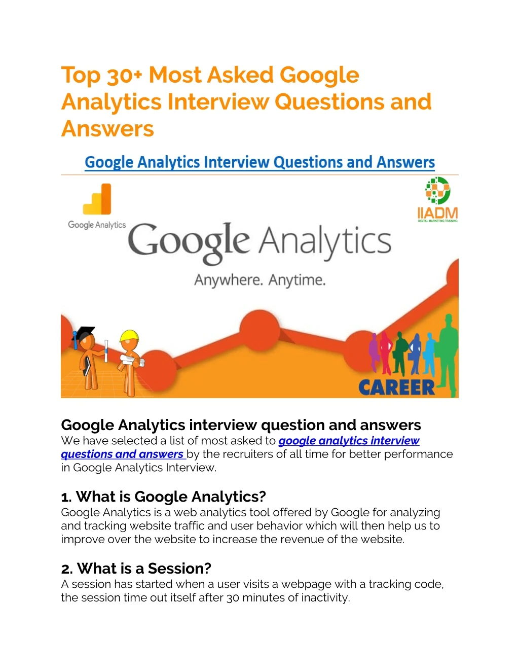 top 30 most asked google analytics interview
