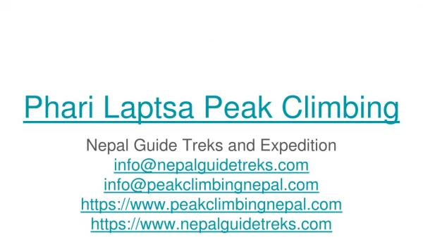 Phari Laptsa Peak Climbing