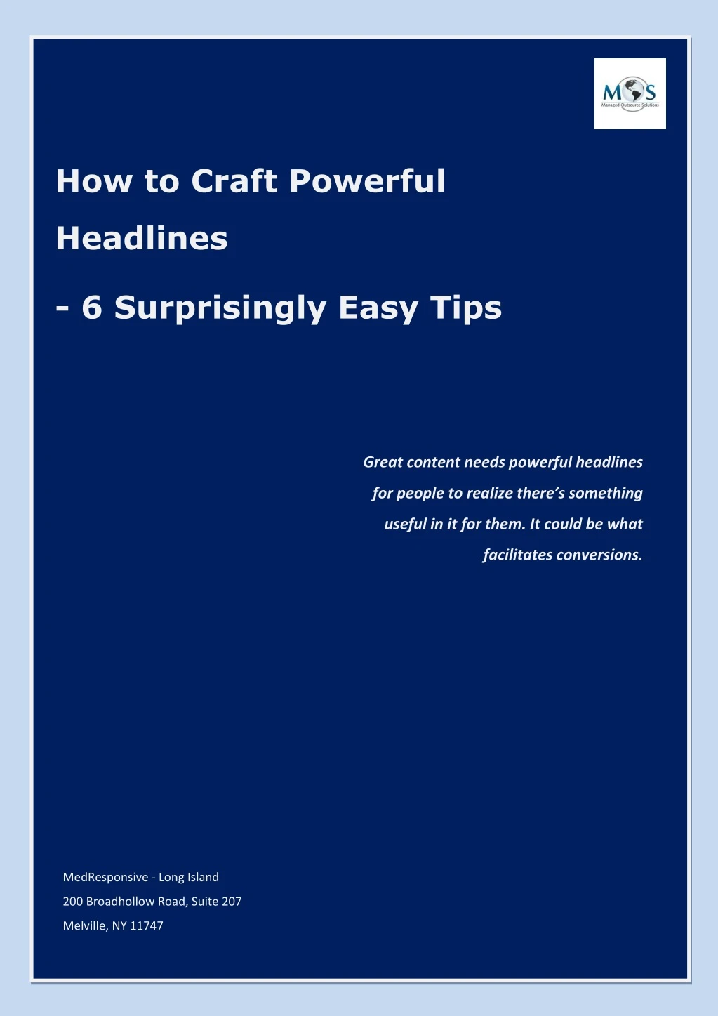 how to craft powerful