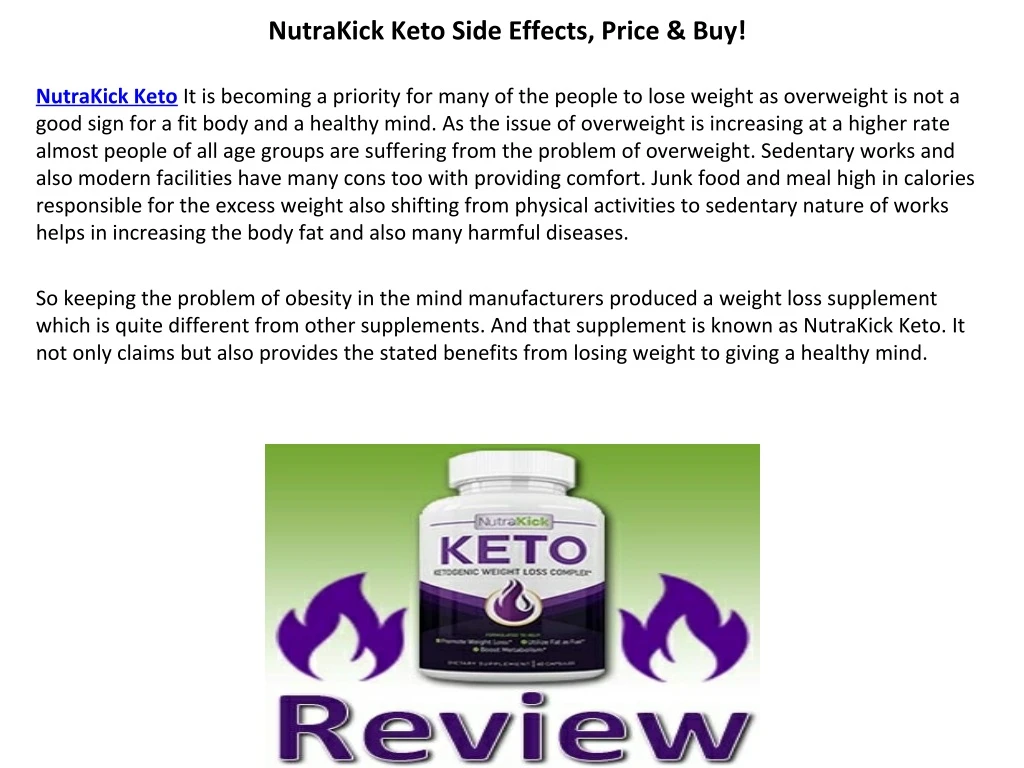 nutrakick keto side effects price buy
