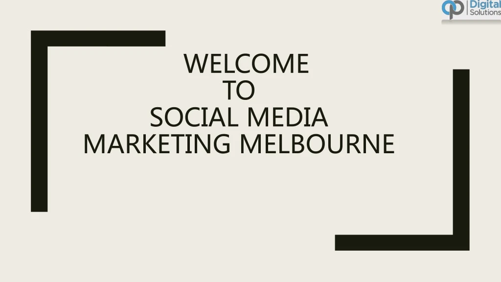 welcome to social media marketing melbourne