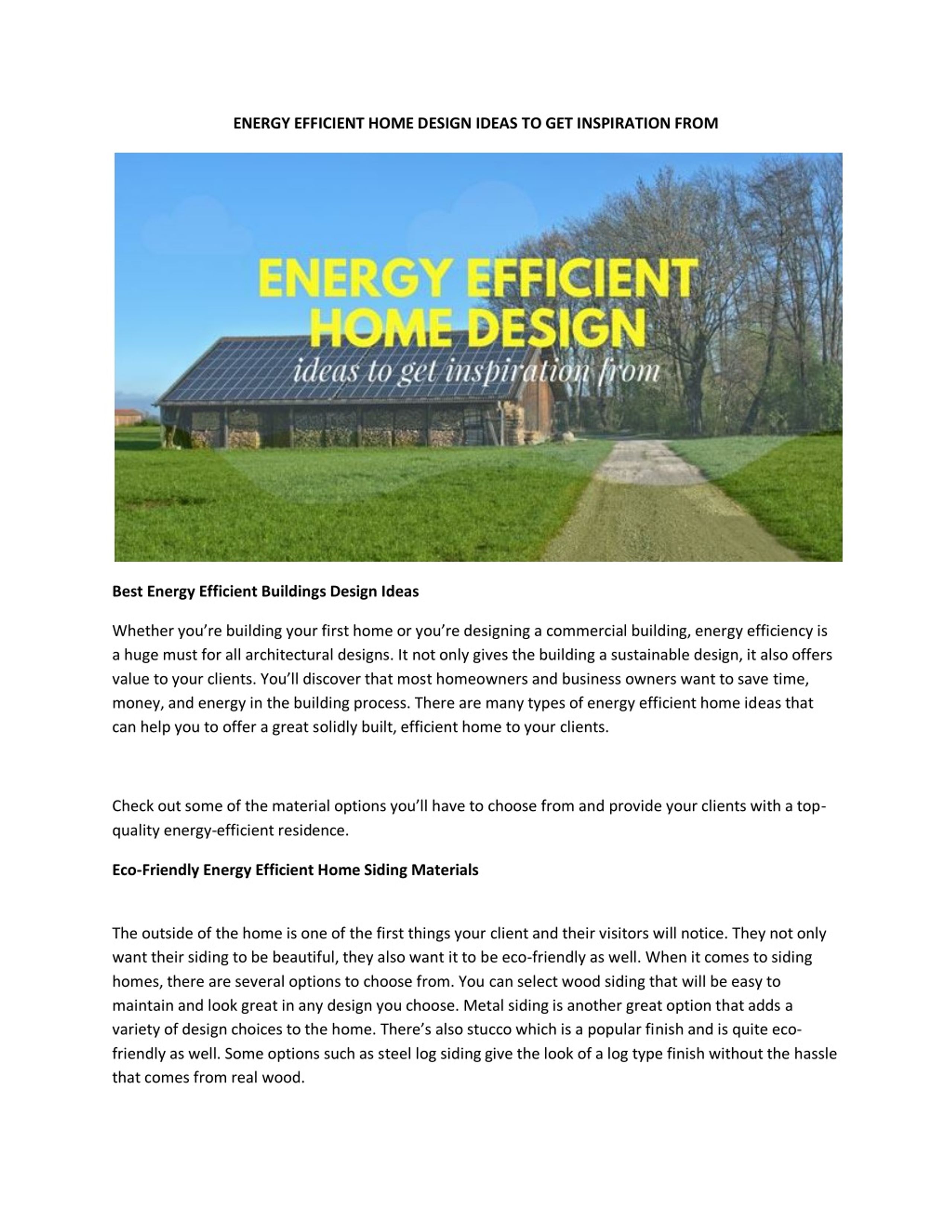 PPT - Energy Efficient Buildings Design PowerPoint Presentation, free ...