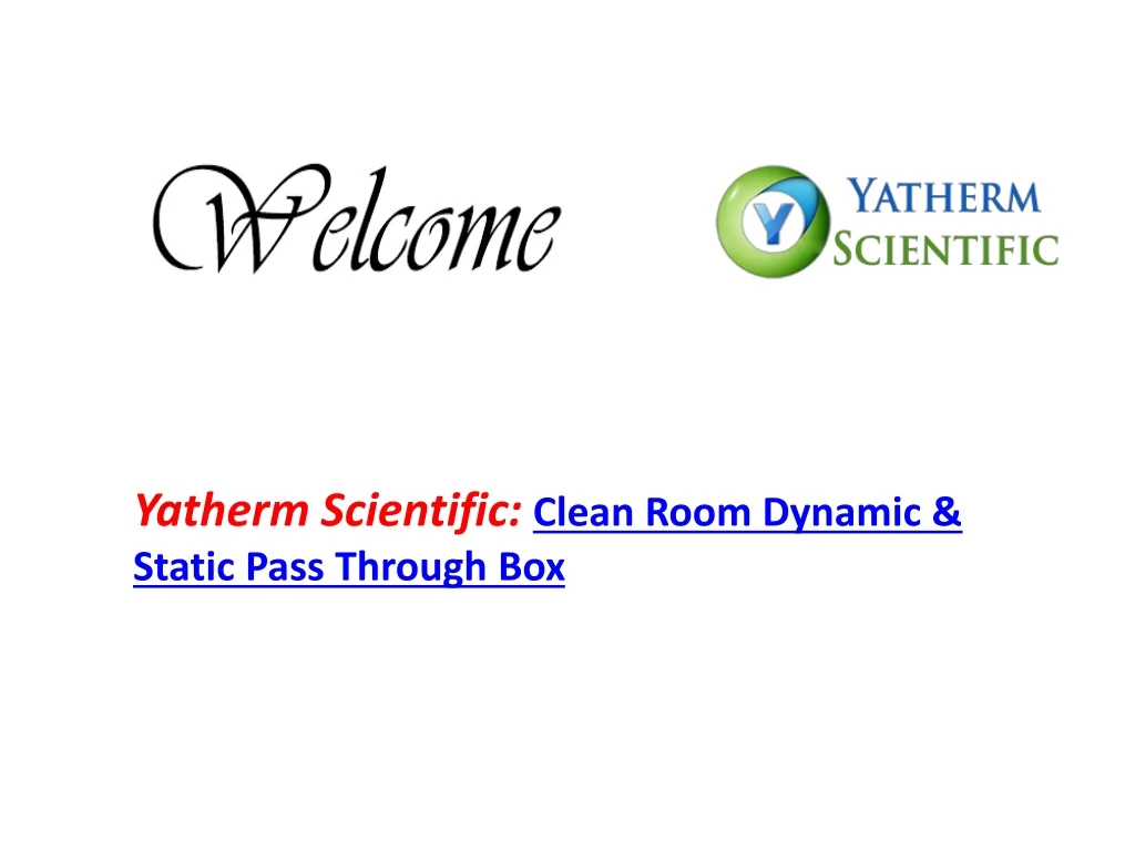yatherm scientific clean room dynamic static pass