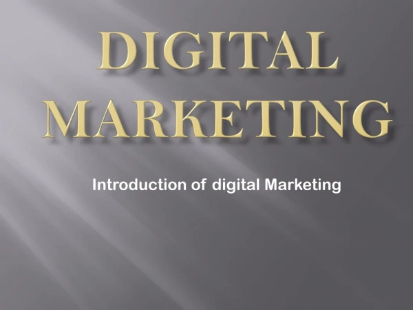 digital marketing introduction