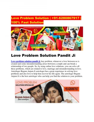 Love problem specialist pandit ji - slide 1