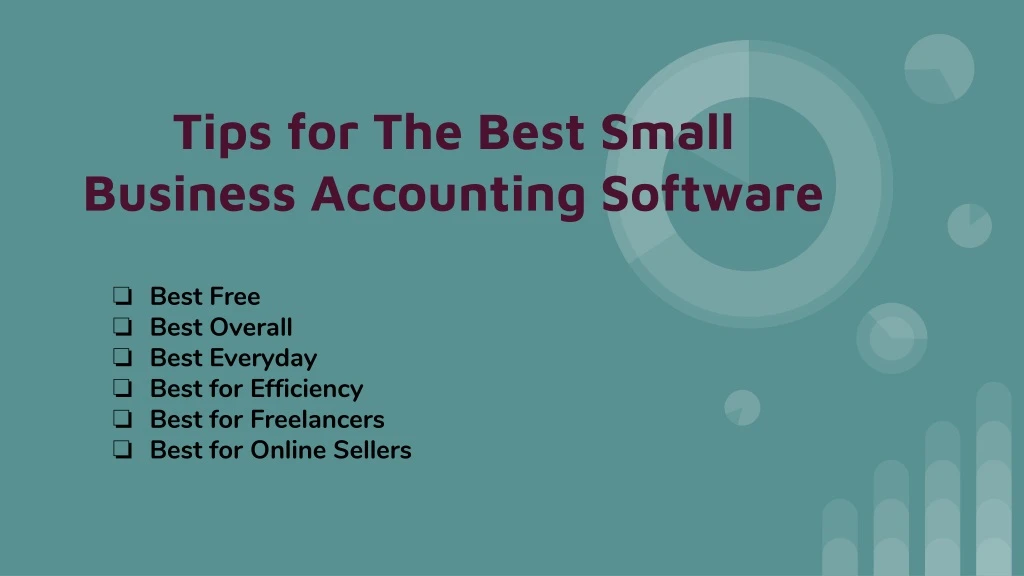 tips for the best small business accounting software