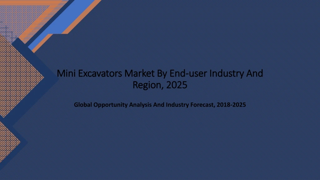 mini excavators market by end user industry and region 2025