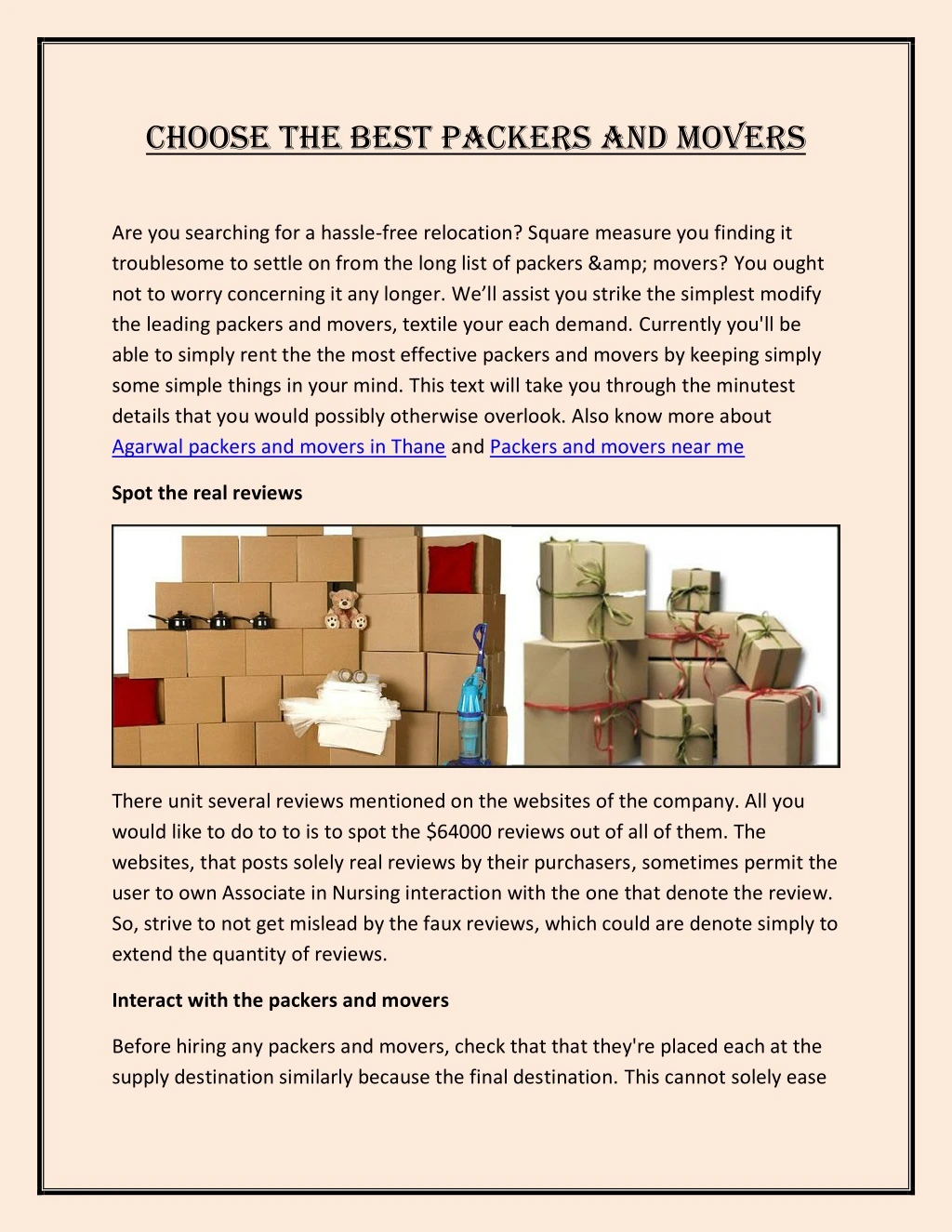 choose the best packers and movers