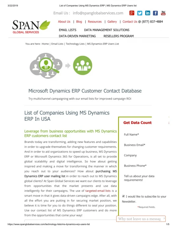 Microsoft Dynamics ERP Users Mailing List