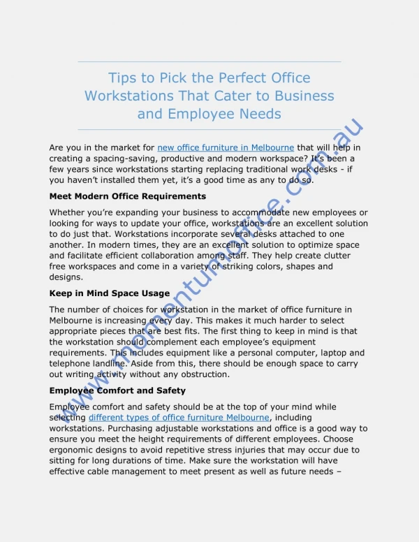 Tips to pick the perfect office workstations that cater to business and employee needs
