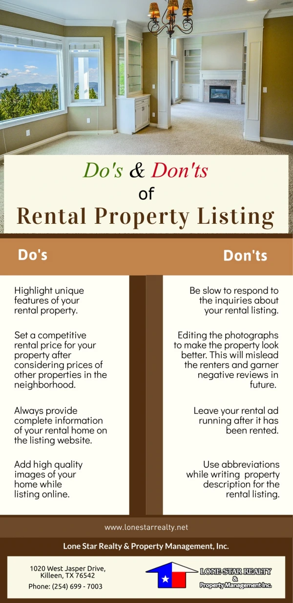 Do's & Don'ts Of Rental Property Listing