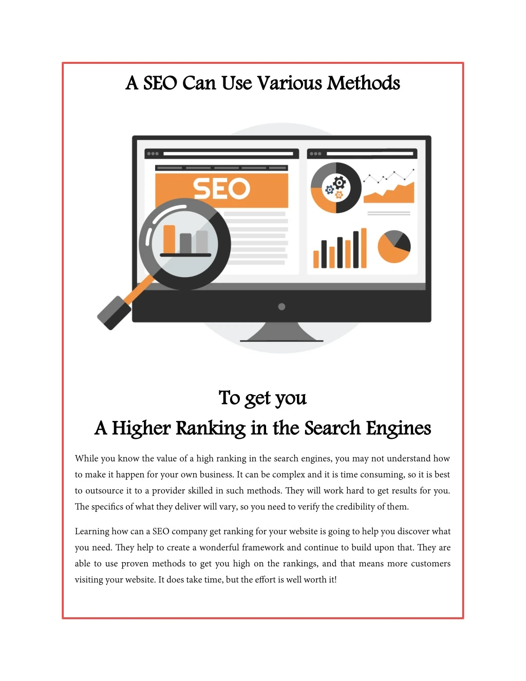 a seo can use various methods
