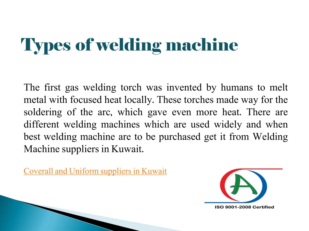types of welding machine