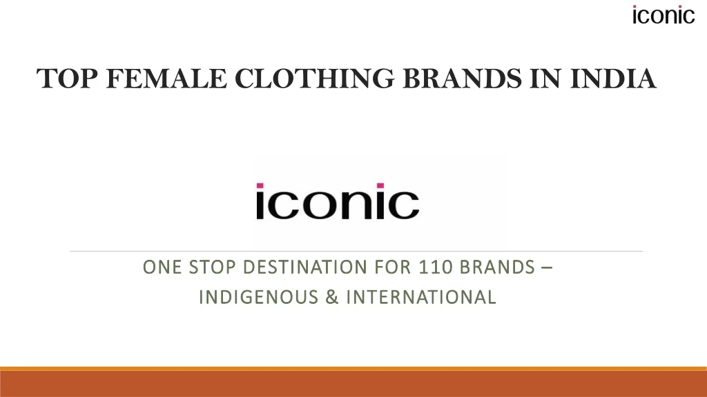 top female clothing brands in india