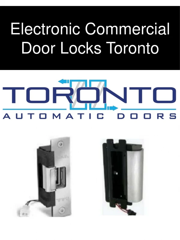 Electronic Commercial Door Locks Toronto
