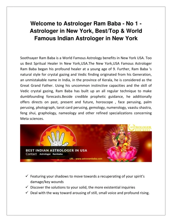 Astrologer in Newyork