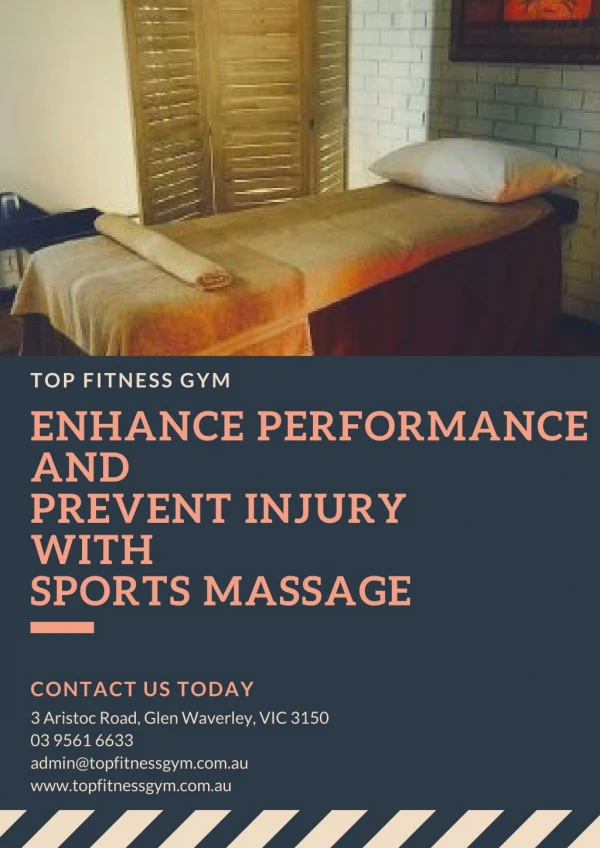 Enhance Performance and Prevent Injury with Sports Massage - Top Fitness Gym