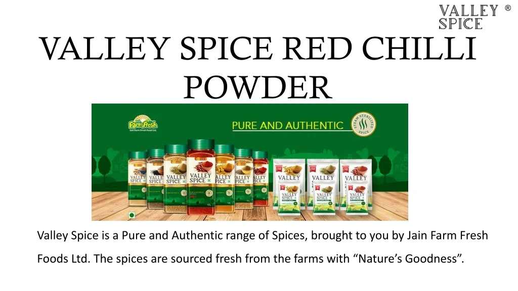 valley spice red chilli powder