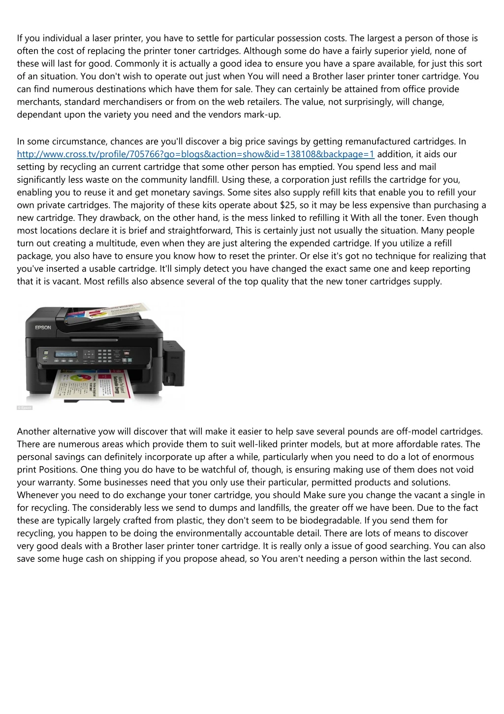 if you individual a laser printer you have
