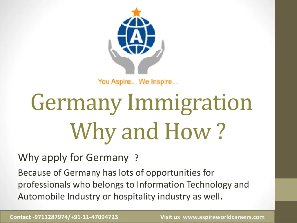 germany immigration why and how