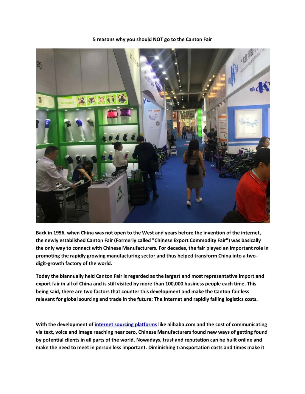 5 reasons why you should not go to the canton fair